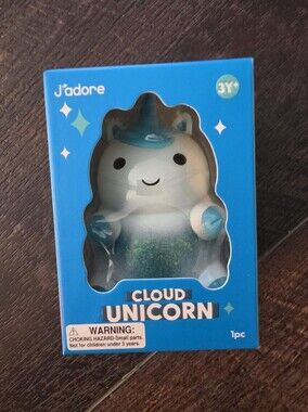 J’adore Cloud Unicorn Squishy Blue Glitter Sensory Fidget Toy NEW